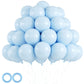 Voircoloria 105Pcs Baby Blue Balloons 12Inch Light Blue Balloons For Boys Girls Birthday Baby Shower Gender Reveal Wedding Child