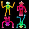 Qingqiu 4 Pack Light Up Robot Suction Cup Pop Tubes Toys Sensory Toys For Kids Boys Girls Toddlers Christmas Stocking Stuffers G