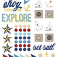 Paper House Productions STPL-0005 Stickers, 3-pack, Nautical 3 Count