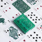 Bicycle Jacquard Playing Cards - Premium Cardstock Deck in Silver and Emerald Green