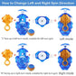 Bey Battling cutting edge Burst Launcher and Grip  B-184 Left Right Spin String Launcher Grip DB Layer System Compatible with All Bey Burst Series - Blue