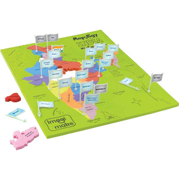 Imagimake Mapology India With State Capitals - Educational Toy And Learning Aid For Boys And Girls - India Map Puzzle - Jigsaw P
