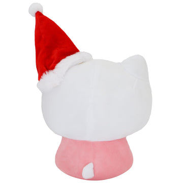 Ahlsense 8-Inch Christmas Cat Plush With Santa Hat And Gift, Soft And Adorable Holiday Stuffed Animal For Kids, Boys, And Girls | Perfect Christmas Decoration And Gift (White)
