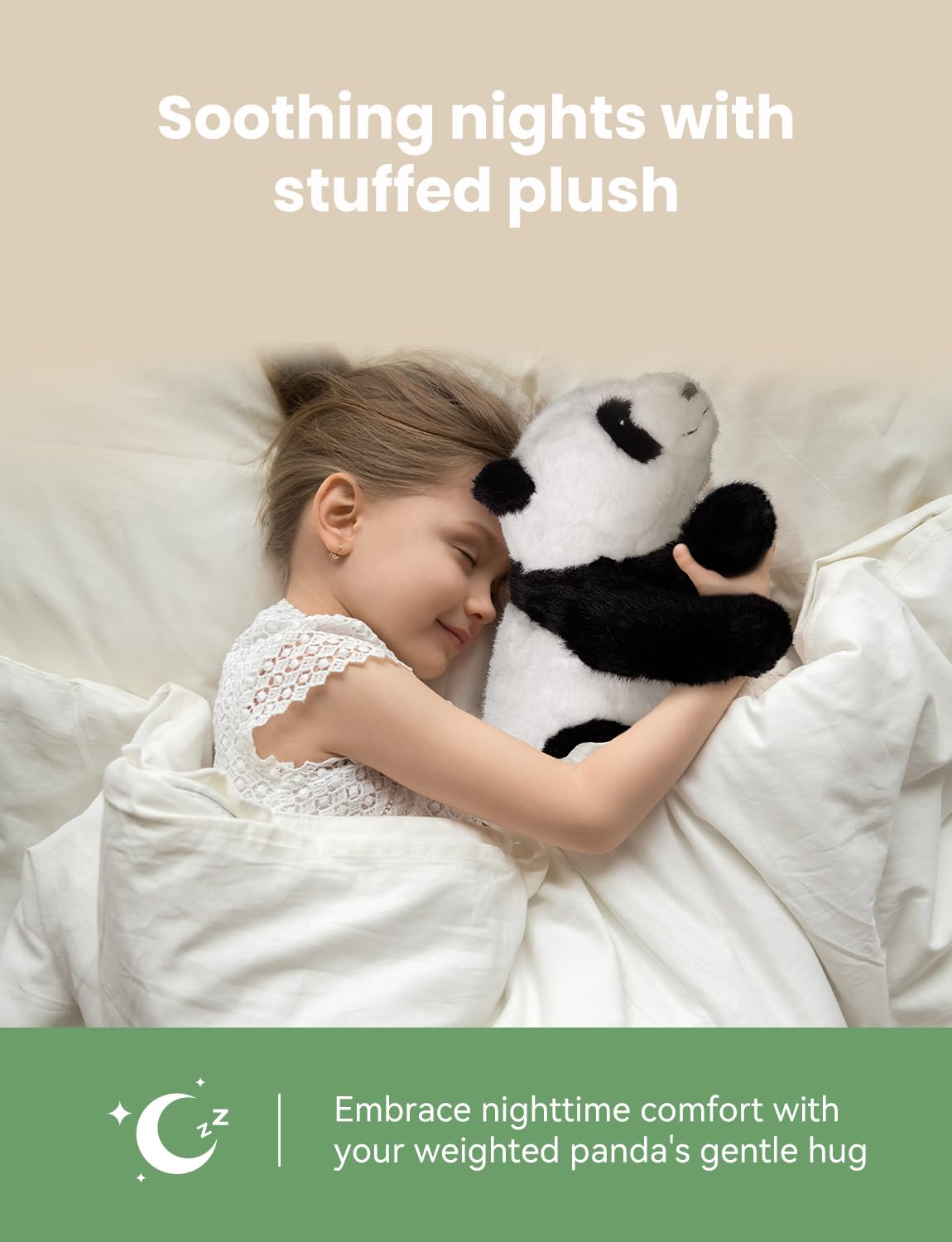 Wtdeplush Weighted Panda Plush Stuffed Animals - 14'' 3.5 Lbs Weighted Microwavable Panda Heated Stuffed Animal Heating Pads For