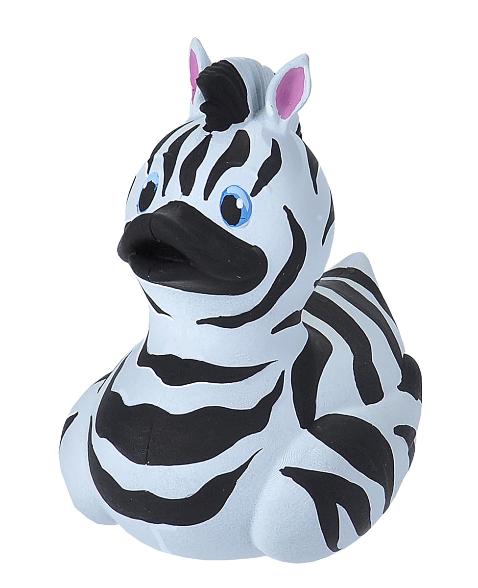 Wild Republic Rubber Ducks, Bath Toys, Kids Gifts, Pool Toys, Water Toys, Zebra, 4'