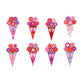 Motipuns 48 Set Valentines Day Flower Bouquet Craft Kit DIY Flower Paper Crafts Colorful Make Your Own Valentine Gifts for Teac
