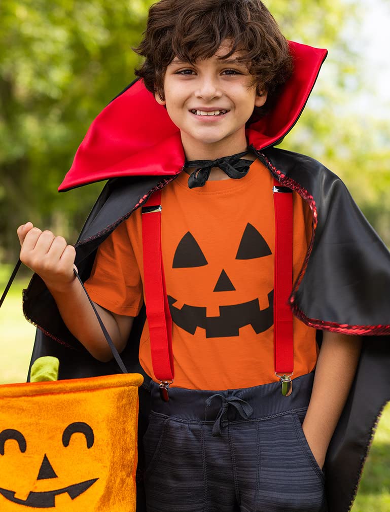 Tstars Jack O ' Lantern Spooky Pumpkin Face Shirt - Boys, Girls & Toddler Halloween T-Shirt For Kids 18M Orange