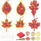 Zliisang 24PCS Make You Own Fall Crafts Kit Bulk Maple Leaf Paper Suncatchers DIY Kit for Autumn Thanksgiving Classroom Activiti