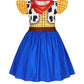 Eledobby Girls Woody Dress Toddler Woody Costume Princess Dress Up Halloween Outfit Birthday Party Clothes 3-4T