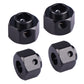 Aimrock Aluminum 12Mm Hex Extended Wheel Hubs 8Mm Offset Spacers For 1/10 Trx4 Trx6 Rc Crawler Truck (Black, 8Mm)