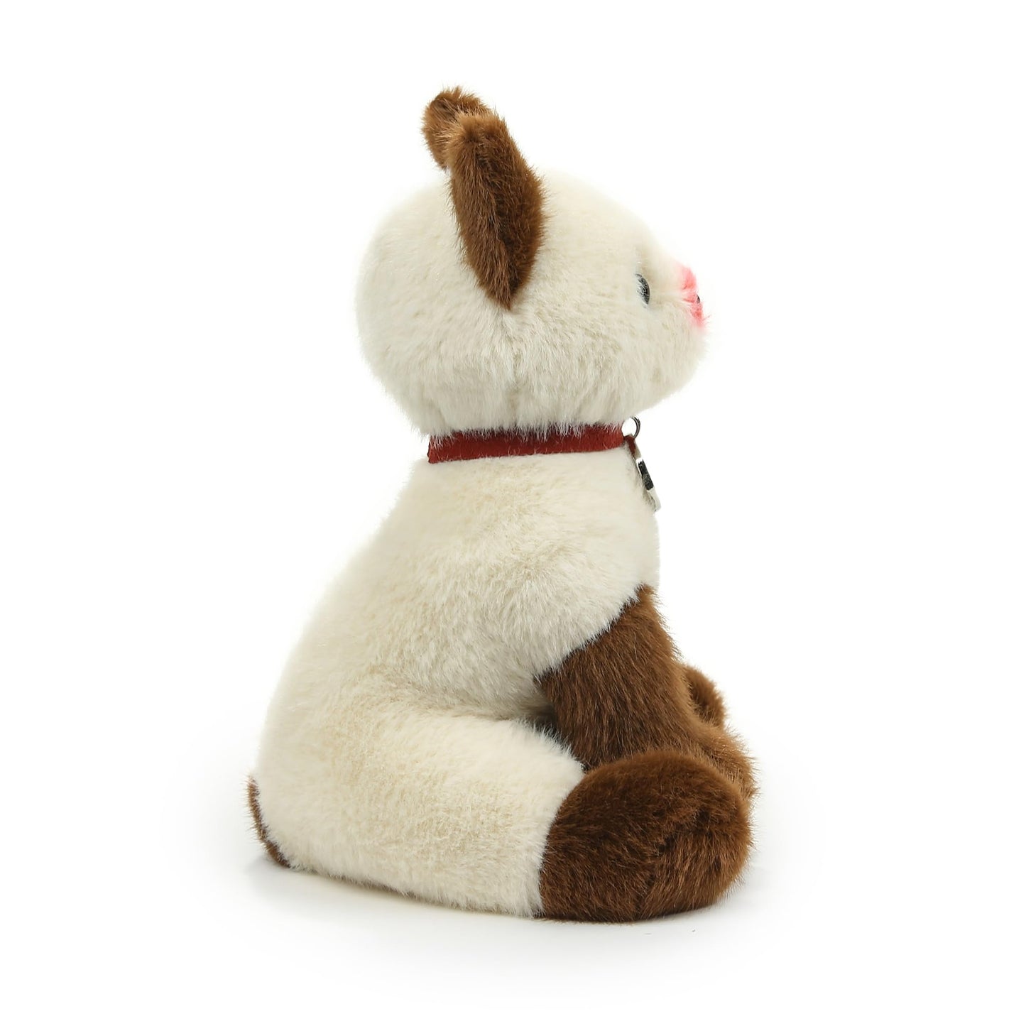 Made By Aliens Adorable Cat Stuffed Animal Plush Toy - enhanced Quality 8 Inch Soft and Cuddly Kitten with Cute Collar - Perfect for Kids  Cat Lovers  and All Ages (Mochi The Siamese Kitty)