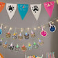 MGJSRNH Cat Happy Birthday Banner - 14 Piece Set, Paper Decor, Bday Cat Theme for Kids' Parties and Baby Showers