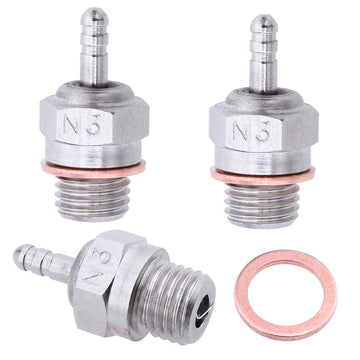 HobbyPark 70117 Hot Glow Plugs No.3 N3 Super Duty Spark Engine Parts Replace OS 8 for Traxxas Redcat RC Nitro Car Truck Buggy (P
