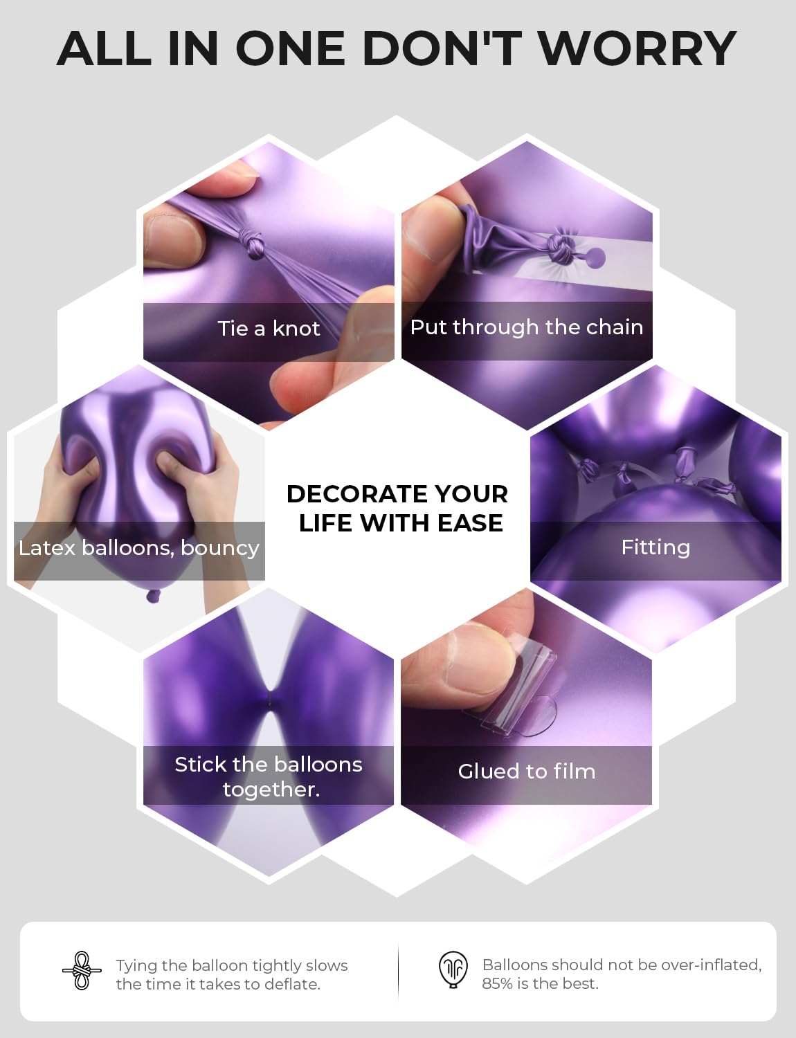 Purple And Silver Balloons,12 Inch 60Pcs Pastel Purple Balloons With Silver Confetti Balloons,Lavender Balloons For Mother'S Day