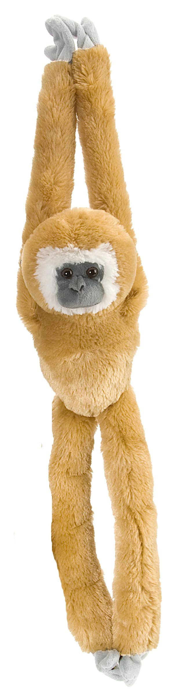 WILD REPUBLIC Plush White Handed Gibbon Monkey Toy, 20" Polyester Stuffed Animal, Perfect Gift for Kids