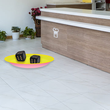 Macro Giant 6 Inch PU Foam Jumbo Big Playing Dice, Set of 4, Black- Gold Color, Math Teaching, Teaching Aids, Board Games, Kid T