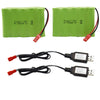 Blomiky 2 Pack 6V 900mAh AA Battery Pack with JST Plug and USB Cable Suitable for New Huina 540 Dump 520 RC Bulldozer and 510 Ex
