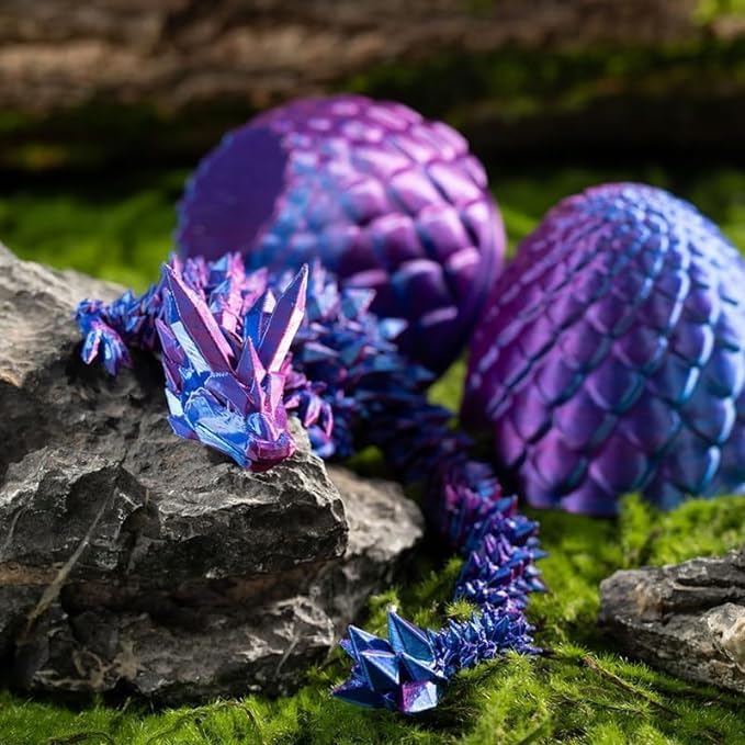 Dragon Egg 12In Dragon Toy 3D Printed Dragon Fidget Toys, 3D Printed Dragon Egg With Articulated Dragon Inside, Fidget Toys For