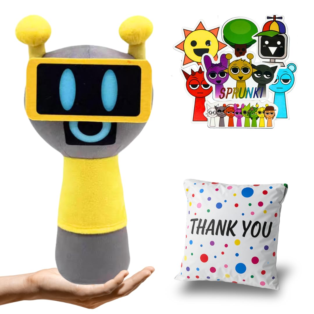 Sprunki Plush Toy - 12 enhanced Stuffed Character Doll with 50 Sticker ...