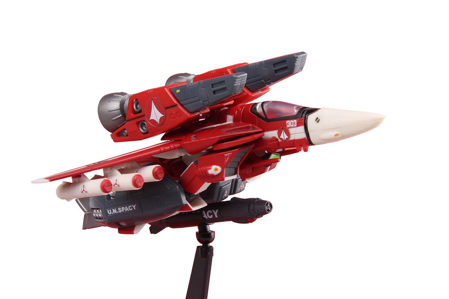 Toynami Robotech 1/100 Miriya VF-1J Super Veritech Figure, Red, 6" Plastic Collectible - Model 10560