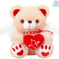 WEWILL 8'' Cute Valentines Teddy Bear Stuffed Animal with Love Heart Cupid Wings Love Bear Soft Plush Toy Valentines Birthday fo