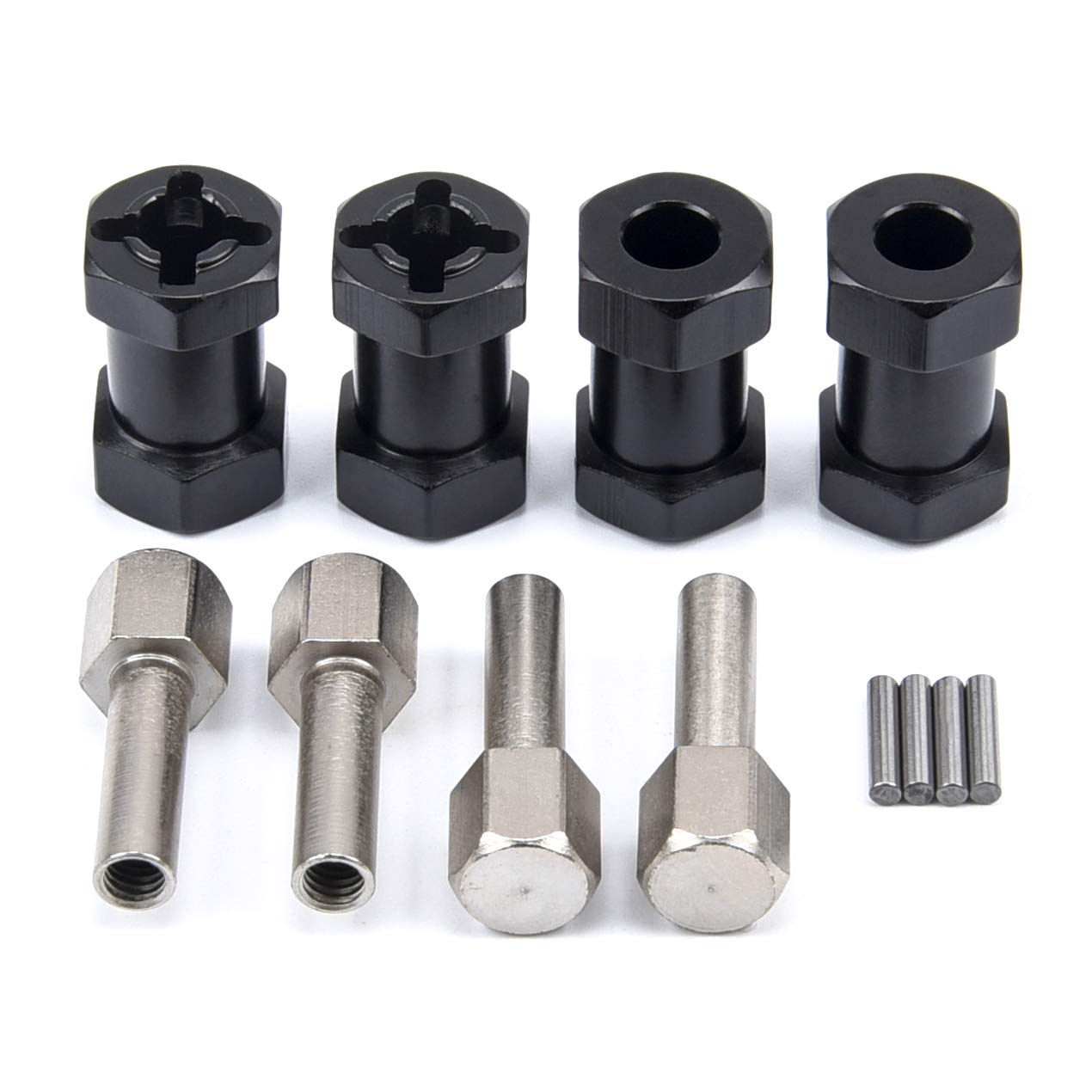 Readytosky 12mm Wheel Hex Hub 20mm Extension Hex Drive Adapter for 1/10 RC Crawler SCX10 D90(4PCS)
