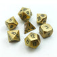 Bescon Brass Solid Metal Polyhedral D&D Dice Set of 7 Copper Metal RPG Role Playing Game Dice 7pcs Set