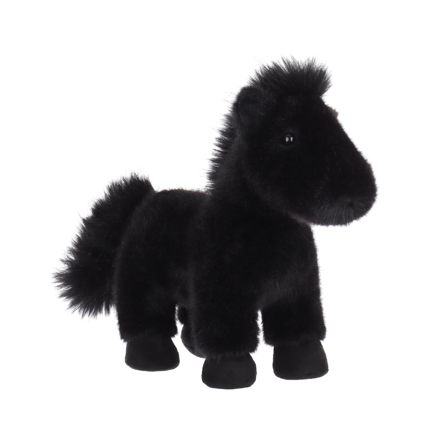 Apricot Lamb Toys Plush Black Wild Pony Horse Stuffed Animal Soft Cuddly Perfect for Kids 9.4 Inches