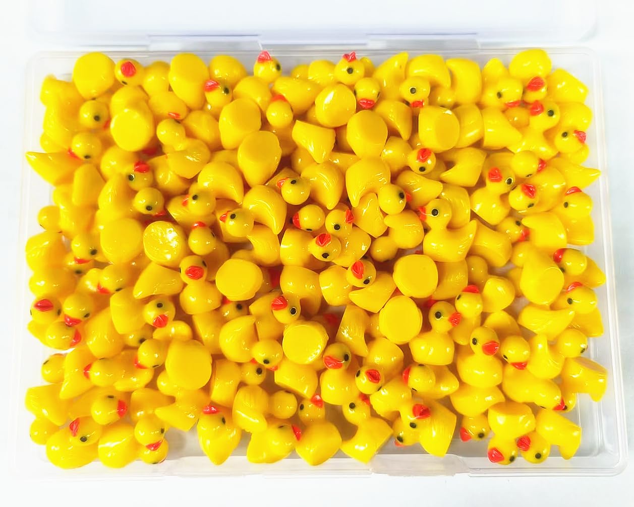 DZTIAN Yellow 130 Mini Resin Duck Garden Duck Class Activity Micro Landscape Decoration Ducklings Toy House Prank Christmas DIY