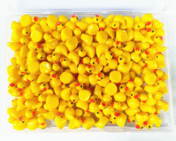 DZTIAN Yellow 130 Mini Resin Duck Garden Duck Class Activity Micro Landscape Decoration Ducklings Toy House Prank Christmas DIY