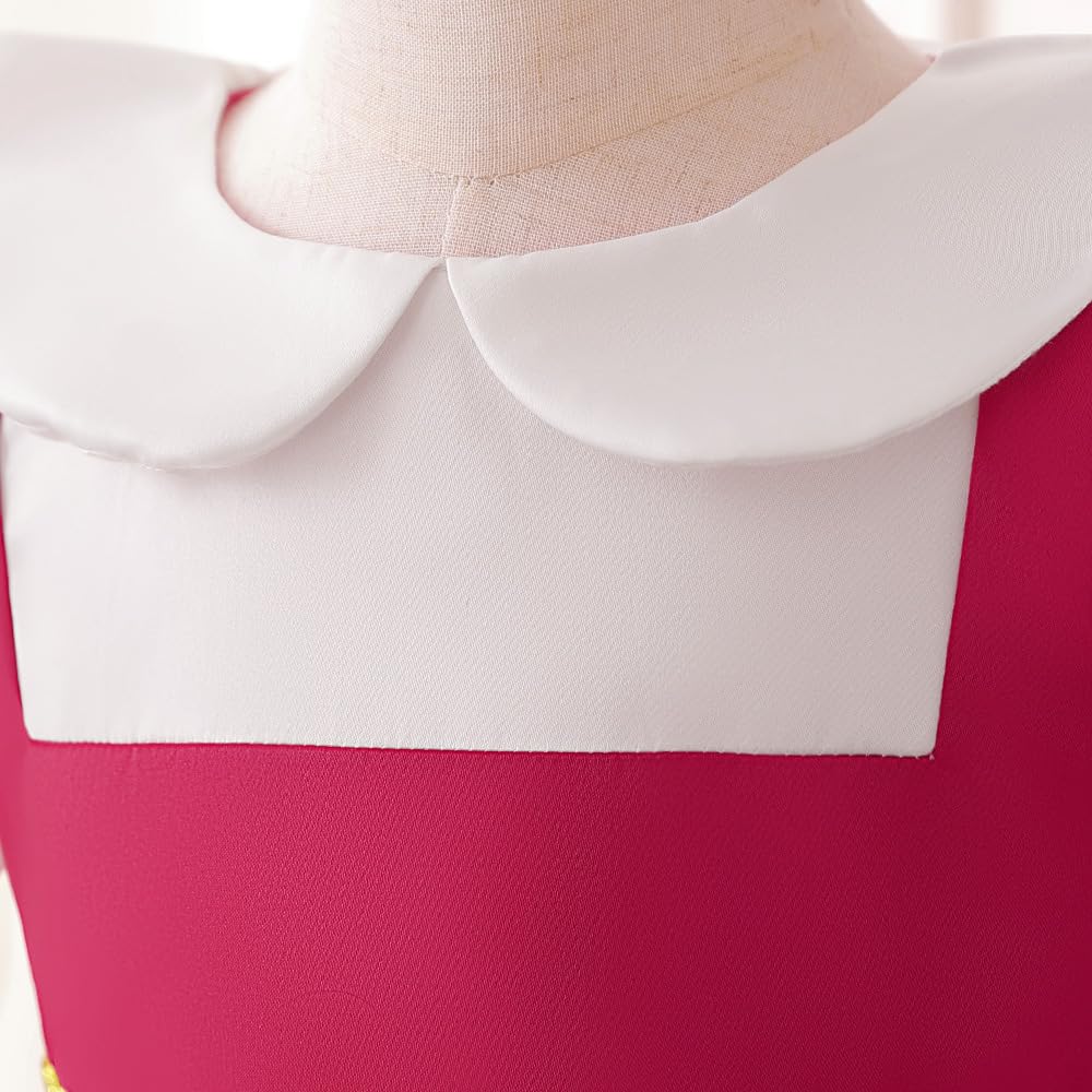 Generic Princess Asha Costume For Girls Halloween Christmas Dress Up Birthday Party Outfits With Headband For 12-18 Months, Rose