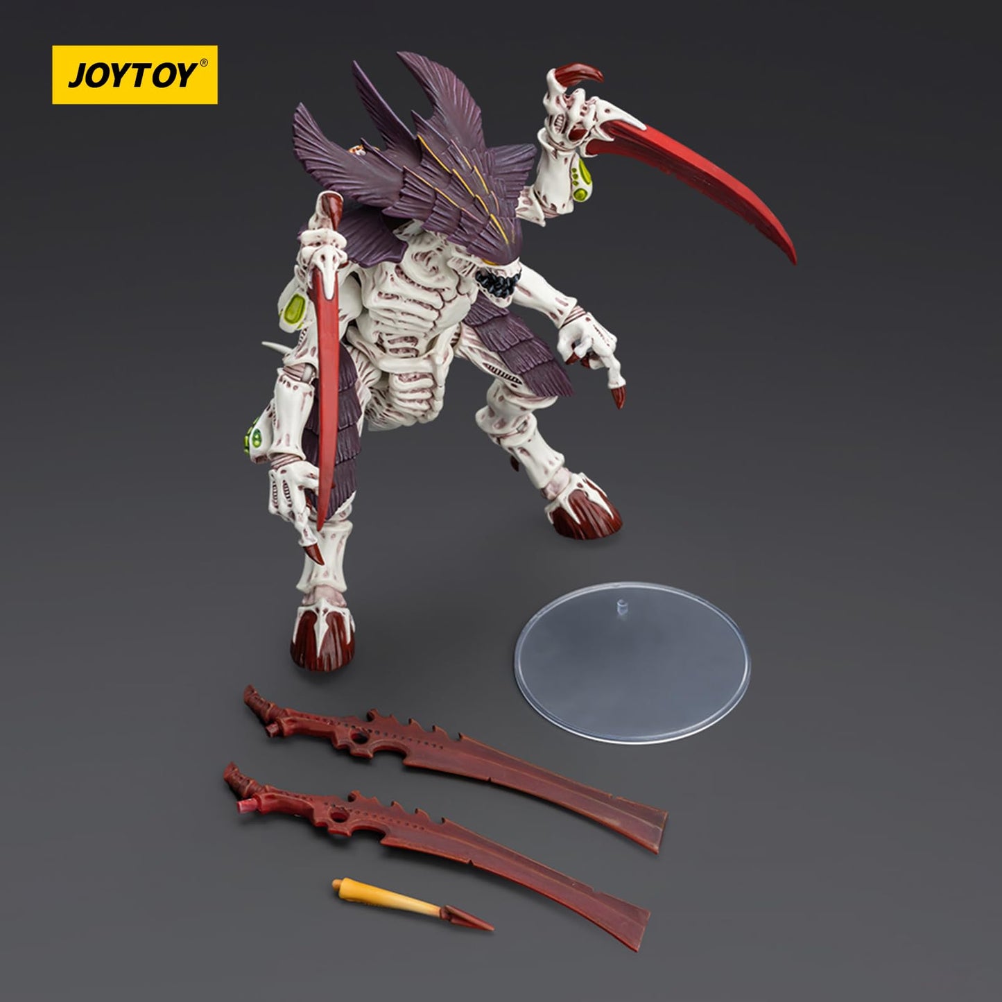 Joytoy Warhammer 40K Tyranids Hive, Tyranids Hive Fleet Leviathan Tyranid Warrior With Boneswords 1/18 Action Figure, Dedicated