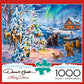 Buffalo Games 1000 Piece Jigsaw Puzzle - Darrell Bush Woodland Christmas - Paper - 26.75 x 19.75 inches - Perfect for Game Nights