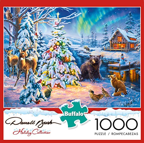Buffalo Games 1000 Piece Jigsaw Puzzle - Darrell Bush Woodland Christmas - Paper - 26.75 x 19.75 inches - Perfect for Game Nights