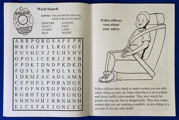 ZOCO - Police Coloring Books for Kids (50 Bulk Pack, Without Crayons) - Games, Puzzles, Activities - Officer Handouts for Kids