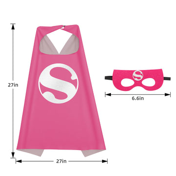 Karazzo Superhero Capes And Masks Kids Costumes Halloween Christmas Cosplay Dress Up For Boys Girls (Pink-4Pcs)