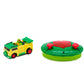 Teenage Mutant Ninja Turtles Raphael Micro Shell Racer RC Vehicle, 3" Plastic Toy, Model 71033, Ages 5+
