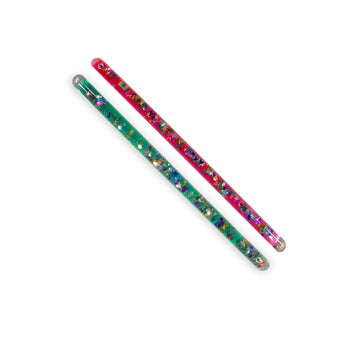 Glitter Wand, Magic Wonder Tube - For Kids, Teachers, Therapists, Sensory Room, Talking Or Pointing Stick. Two 11'' Wonder Wands