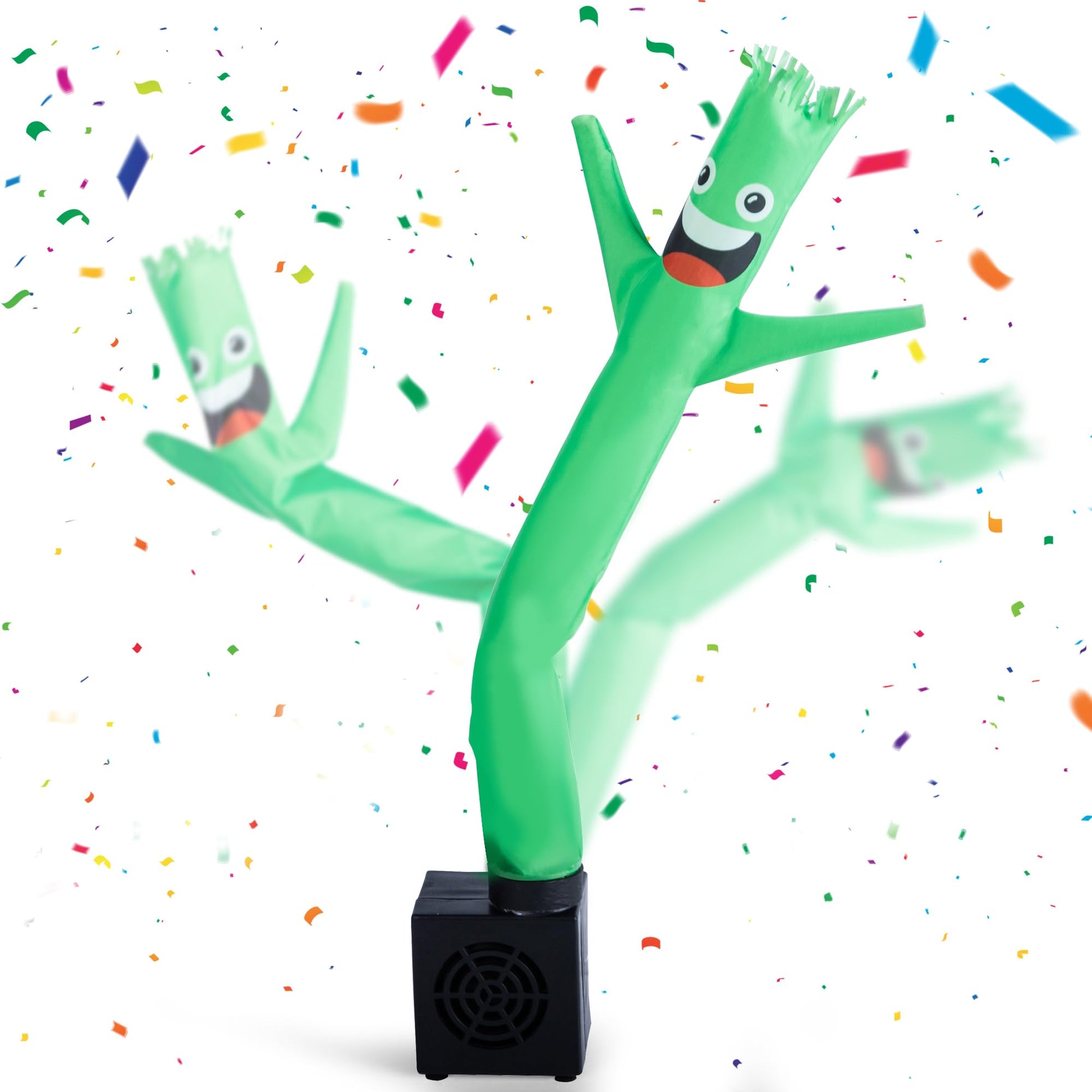 Mealivos Mini Wacky Waving Inflatable Tube Guy with Blower - Funny Desktop Decoration Mini Inflatable Tube Man White Elephant Gift for Office Home Party Store- Green -Like New