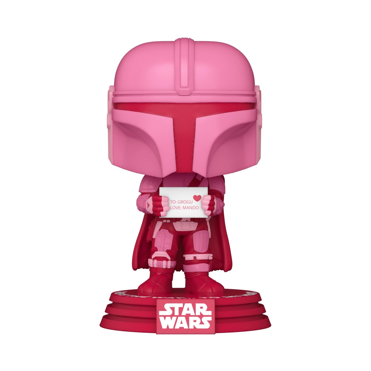 Funko Pop! Star Wars Mandalorian Valentine's Vinyl Figure - Standard Size, Red, Model 60126
