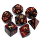 Creebuy Dnd Dice Set Red Black Rpg Dice For Dungeon And Dragons D&D Mtg 7-Die Polyhedral Dice