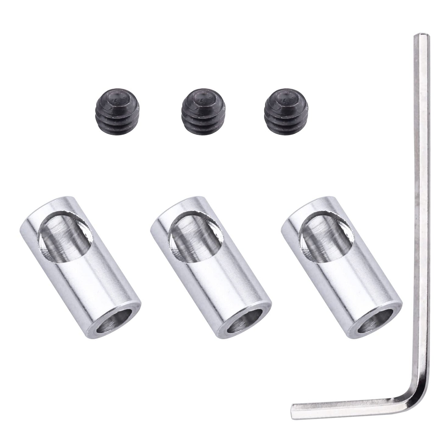 CrazyHobby Metal 1/8 inch 3.17mm to 5mm Shaft Adapter Coupling Coupler Motor Axle Change-Over Sleeve for RC Motor 540 550 3650 P