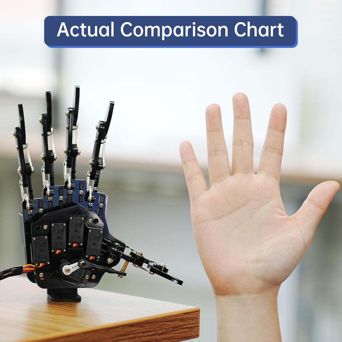 Robot Hand Five Fingers Solely Movement Bionic Robot Mechanical Arm DIY, Right Hand