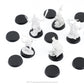 TITAWU 100PCS Miniature Bases+120PCS Adhesive, 25mm/0.98inch Textured Plastic Black Round Model Base for Gaming Miniatures or Wa