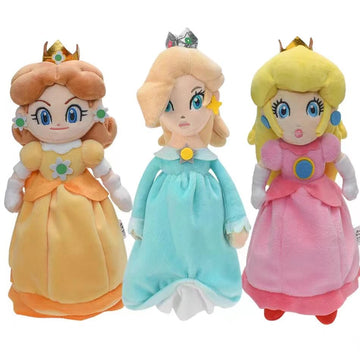 Huawell Sup Mari All Star Collection Princes Peach Plush Toy Princessrosalina & Dasy Stuffed Plush 8' (Princes Peach & Princessrosalina & Dasy)