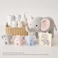 Weigedu Elephant Plush Toy Set - 4-Piece Stuffed Animal Family With Zipper Storage | Soft Elephant Dolls For Toddlers & Kids | G
