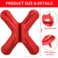 Toniful 40 Inch Large Bright Red Letter Balloons A-Z, Giant Jumbo Helium Foil Mylar Big Letter X Balloons For Birthday Party Ann