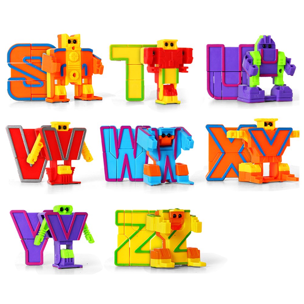 miYou Alphabet Robots Toy for Kids ABC Learning Education Preschool Toys 26 Pieces/Gift Box