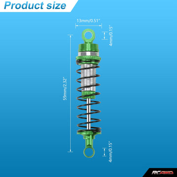 RCAWD Shock Absorber Damper for LaTrax Teton & Desert Prerunner 1/18 Upgrades Scale 4WD Monster Truck, Adjustable Front Rear RC