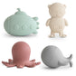Mushie Sealife Bath Toys Play Set For Toddlers | 100% Food Grade Silicone | Mold Free, Pack Of 4